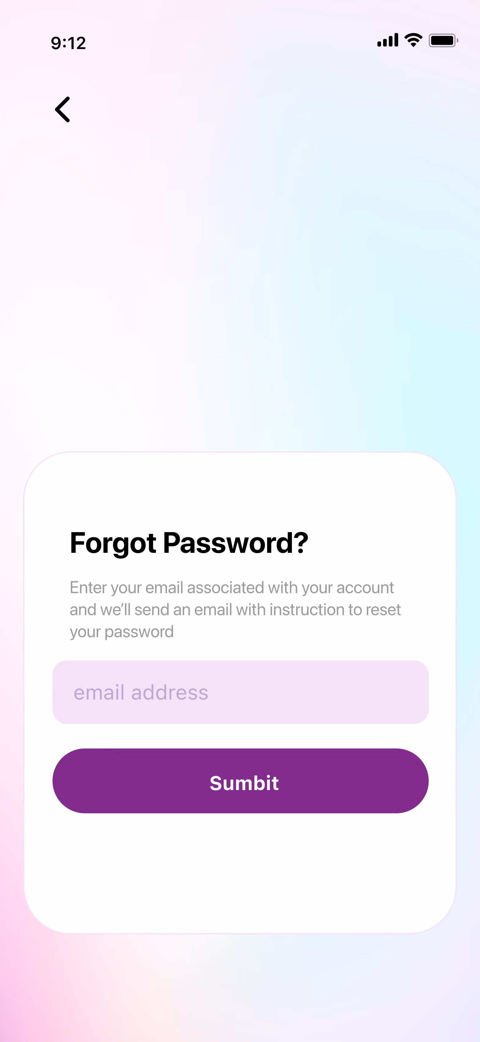 Daily Angel forgot password screen